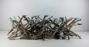 Driftwood candelabra candle holder
